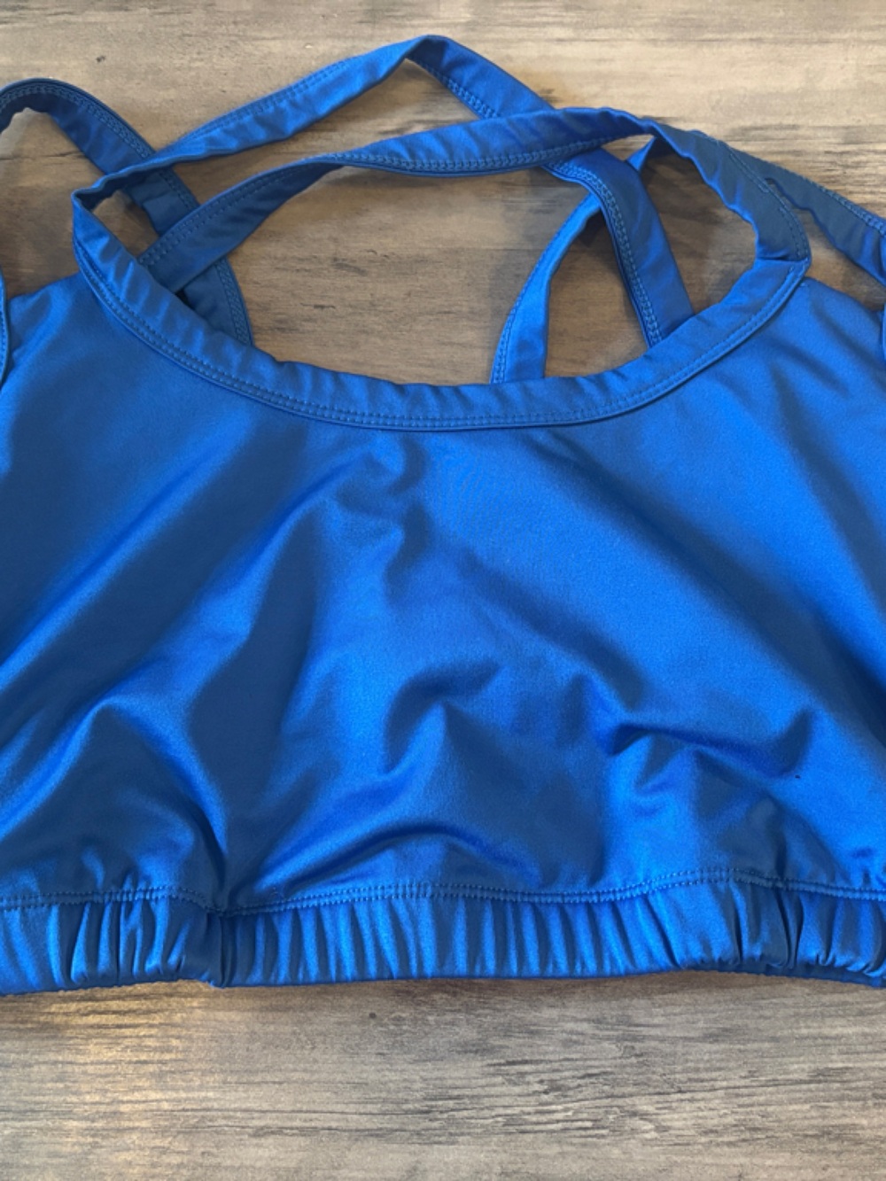 KIAVA Blue Strappy Sports Bra Top